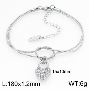 Stainless Steel Stone Bracelet - KB212699-Z