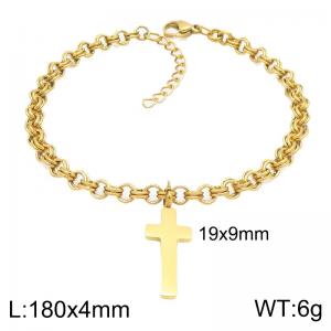 Stainless Steel Gold-plating Bracelet - KB212785-Z