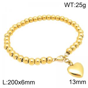 Stainless Steel Gold-plating Bracelet - KB212786-Z