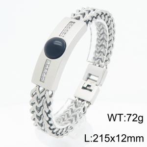 Stainless Steel Stone Bracelet - KB212797-KFC