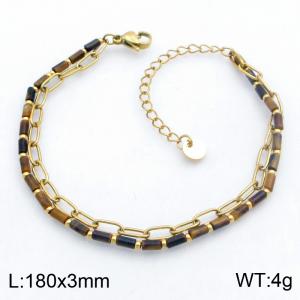 Stainless Steel Gold-plating Bracelet - KB213020-SP