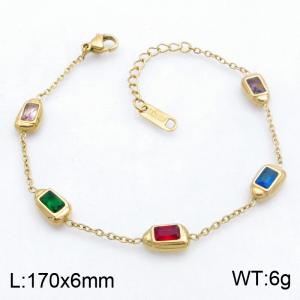 Stainless Steel Gold-plating Bracelet - KB213022-SP