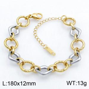 Stainless Steel Gold-plating Bracelet - KB213023-SP