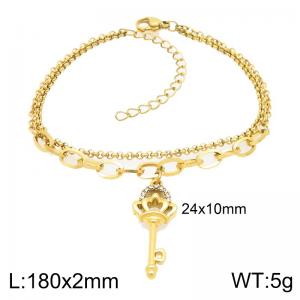 Stainless Steel Gold-plating Bracelet - KB213037-Z