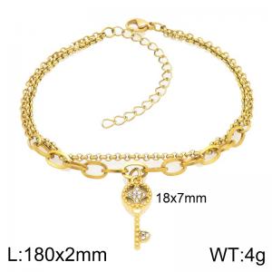 Stainless Steel Gold-plating Bracelet - KB213040-Z