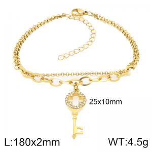 Stainless Steel Gold-plating Bracelet - KB213041-Z