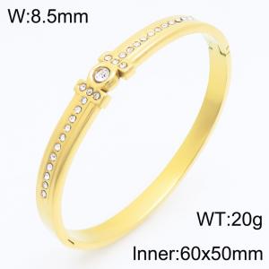 Stainless Steel Stone Bangle - KB213063-KSZ