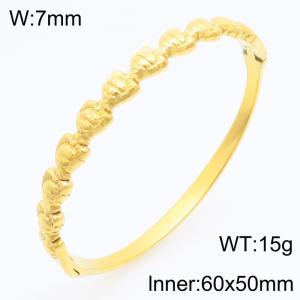 Stainless Steel Gold-plating Bangle - KB213067-KSZ