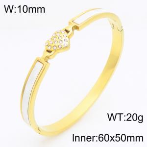 Stainless Steel Stone Bangle - KB213072-KSZ