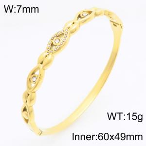Stainless Steel Stone Bangle - KB213073-KSZ