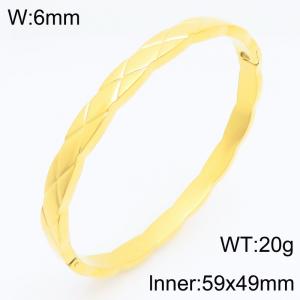Stainless Steel Gold-plating Bangle - KB213075-KSZ