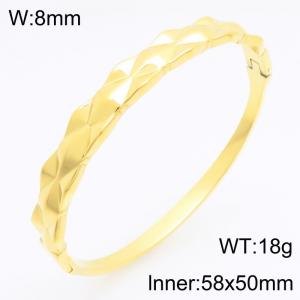 Stainless Steel Gold-plating Bangle - KB213084-KSZ