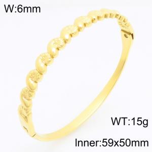 Stainless Steel Gold-plating Bangle - KB213086-KSZ