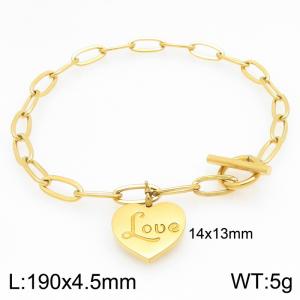 Stainless Steel Gold-plating Bracelet - KB213150-Z