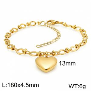 Stainless Steel Gold-plating Bracelet - KB213159-Z