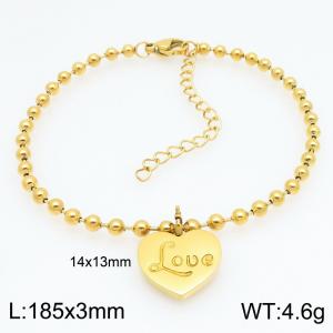Stainless Steel Gold-plating Bracelet - KB213162-Z