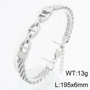 Fashion stainless steel jewelry men's bracelet - KB213299-KFC