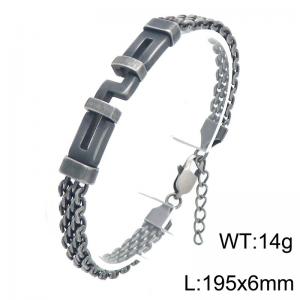 Fashionable stainless steel jewelry oxidized black bracelet - KB213300-KFC