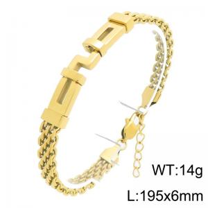 Fashion stainless steel jewelry electroplated golden bracelet - KB213302-KFC