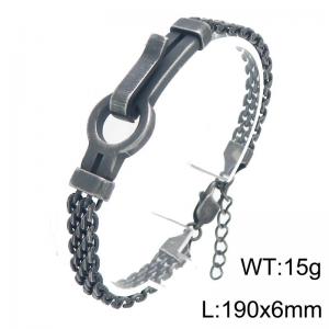 Fashionable stainless steel jewelry oxidized black bracelet - KB213310-KFC