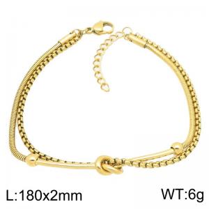 Stainless Steel Gold-plating Bracelet - KB213319-KFC