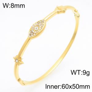 Stainless Steel Stone Bangle - KB213375-KSZ