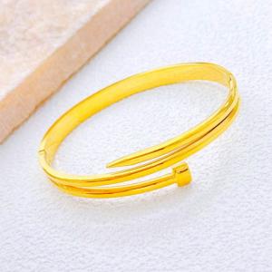 Stainless Steel Gold-plating Bangle - KB213417-SXSJ