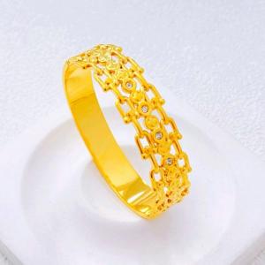 Stainless Steel Gold-plating Bangle - KB213418-SXSJ