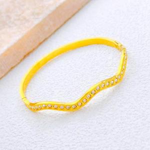 Stainless Steel Gold-plating Bangle - KB213419-SXSJ