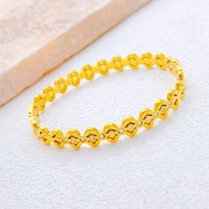 Stainless Steel Gold-plating Bangle - KB213423-SXSJ