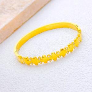 Stainless Steel Gold-plating Bangle - KB213425-SXSJ