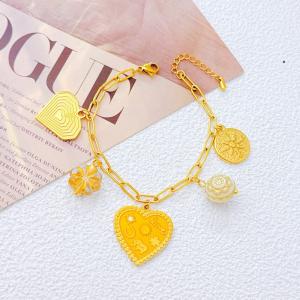 Stainless Steel Gold-plating Bracelet - KB213443-SXSJ