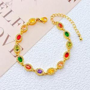 Stainless Steel Stone Bracelet - KB213448-SXSJ