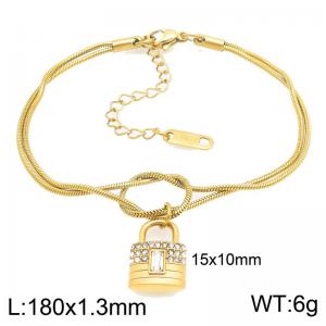 Stainless Steel Gold-plating Bracelet - KB213566-Z