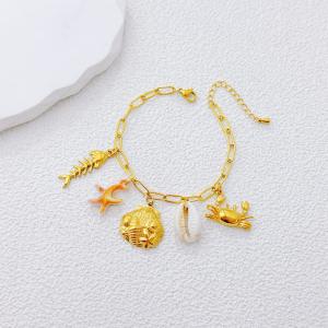 Stainless Steel Gold-plating Bracelet - KB213791-SXSJ