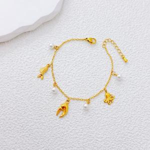 Stainless Steel Gold-plating Bracelet - KB213792-SXSJ