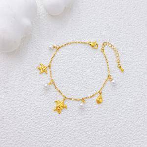 Stainless Steel Gold-plating Bracelet - KB213796-SXSJ