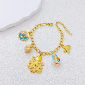 Stainless Steel Gold-plating Bracelet - KB213800-SXSJ