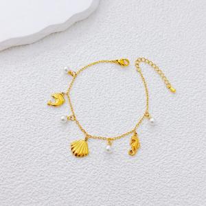 Stainless Steel Gold-plating Bracelet - KB213803-SXSJ