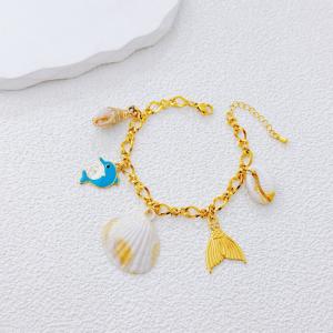 Stainless Steel Gold-plating Bracelet - KB213805-SXSJ