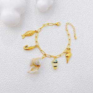 Stainless Steel Gold-plating Bracelet - KB213808-SXSJ