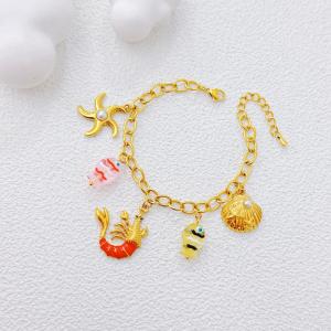 Stainless Steel Gold-plating Bracelet - KB213813-SXSJ