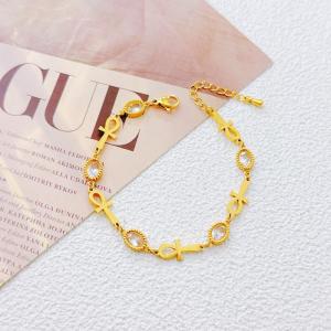 Stainless Steel Gold-plating Bracelet - KB213814-SXSJ