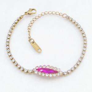 Stainless Steel Stone Bracelet - KB213929-SP