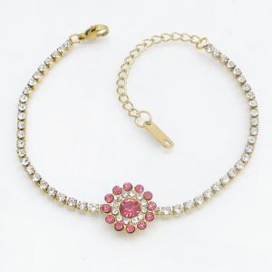 Stainless Steel Stone Bracelet - KB213932-SP