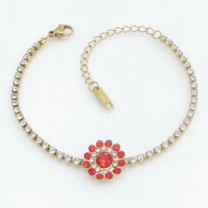 Stainless Steel Stone Bracelet - KB213933-SP