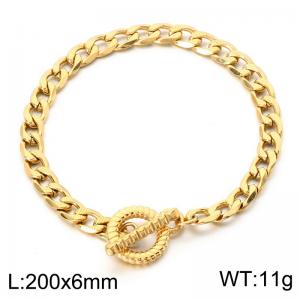 Stainless Steel Gold-plating Bracelet - KB213978-Z