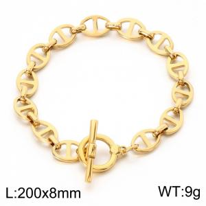 Stainless Steel Gold-plating Bracelet - KB213983-Z