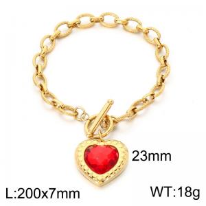 Stainless Steel Stone Bracelet - KB213985-Z