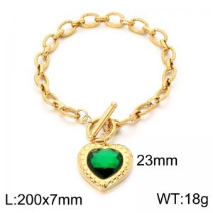 Stainless Steel Stone Bracelet - KB213987-Z
